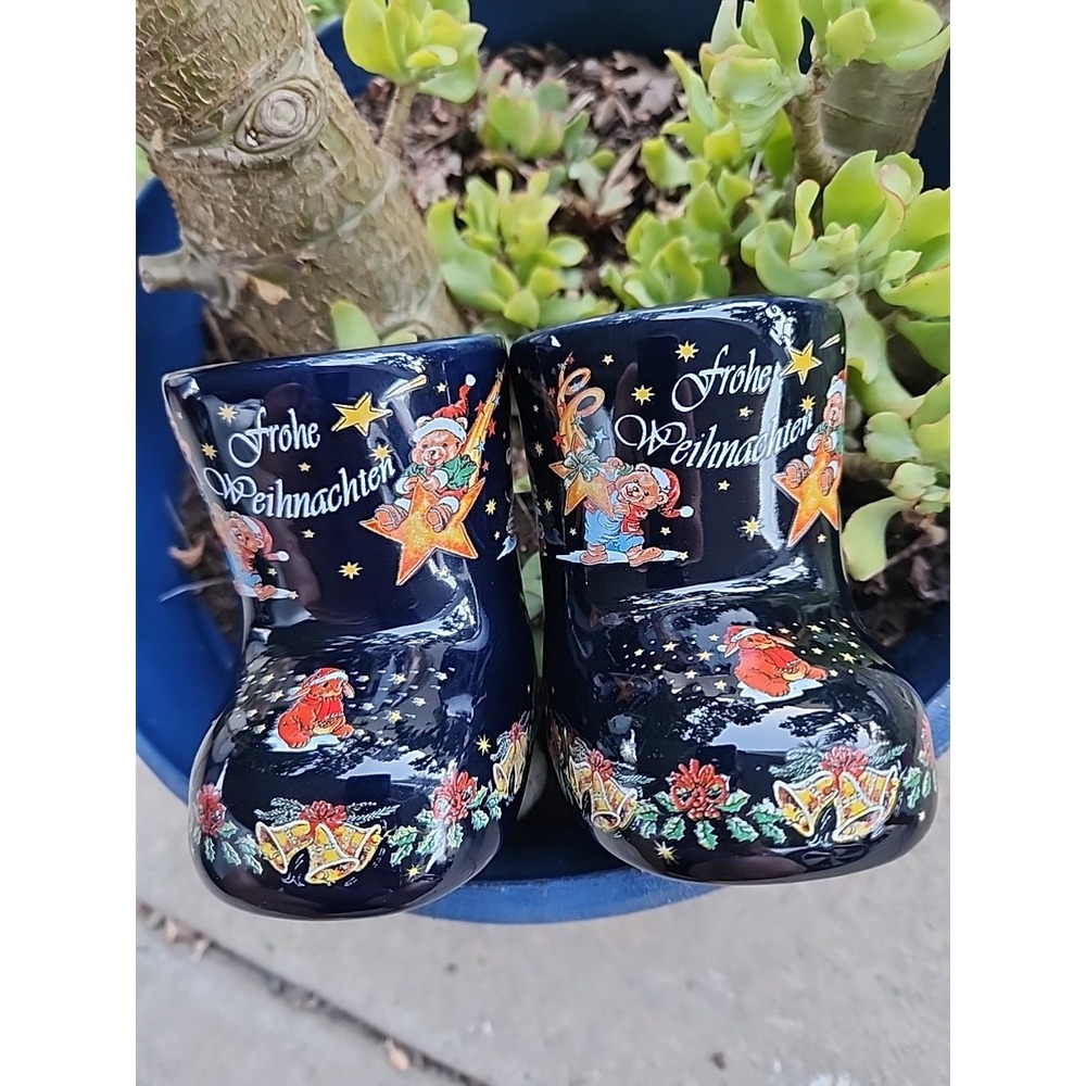 Kossinger AG Frohe Weihnachten Scheirling FRUEHAUFSTR 21 BOOT MUGS Germany Set 2